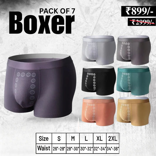 (7-Pack) HealthGuard Magnetic Therapy Men’s Boxer Briefs